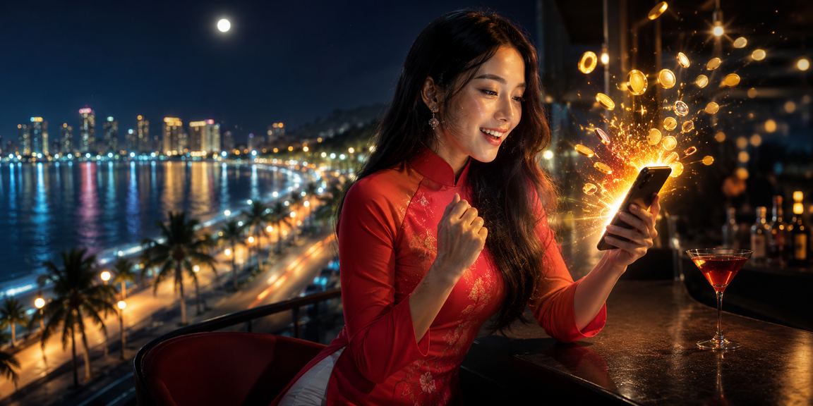Người dùng Mũi Né kiểm tra tiền thưởng casino trên điện thoại